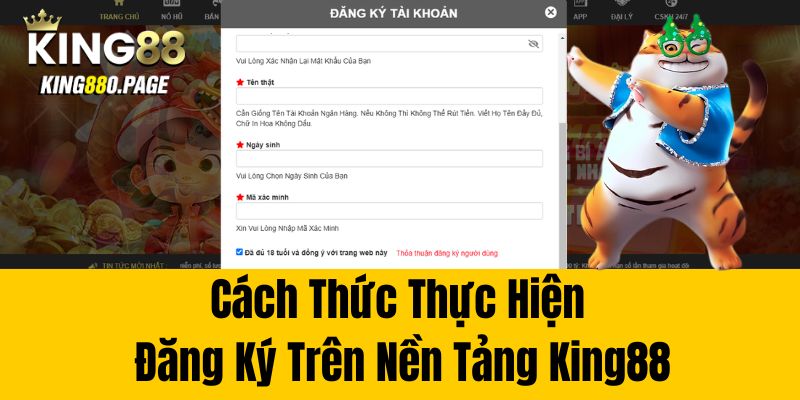 Cách thức thực hiện đăng ký trên nền tảng king88